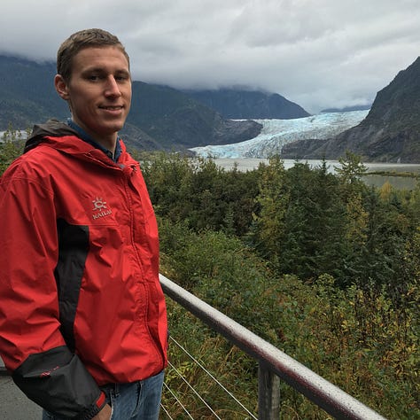 Mendenhall Glacier on a cool, rainy, late-September morning.