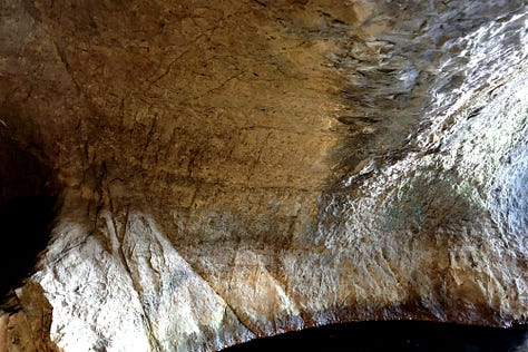 Images of the Interior walls of the Burlington Sea Cave