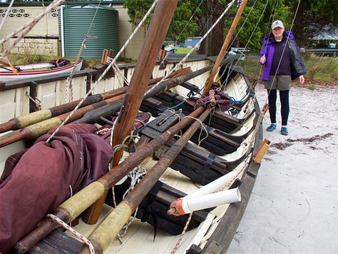 detail pics of the whaleboat SWIFTSURE