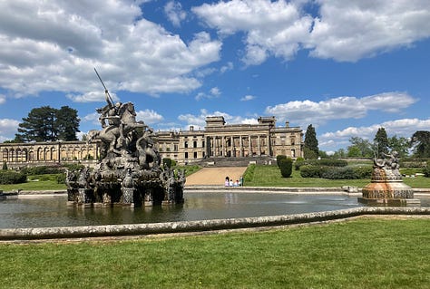 The grand gardens and fountain of Witley Court, an English Heritage property