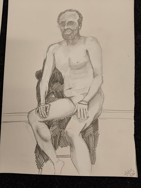 sketches of a life model