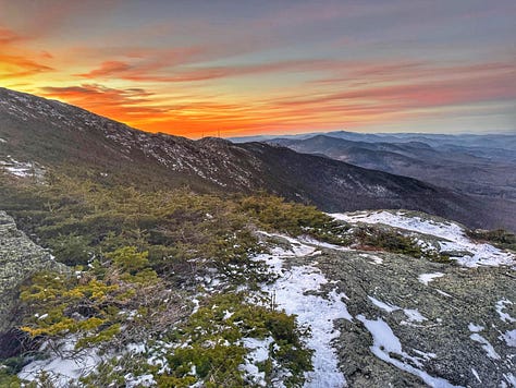 From the tops of Mt. Mansfield, Mt. Abraham and Camel's Hump.