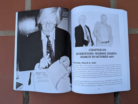 Photos of Victor Bockris' book, The Burroughs-Warhol Connection.