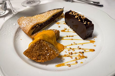 Trattoria Losanna’s trio desserts that draws on their normal a la carte dessert options.