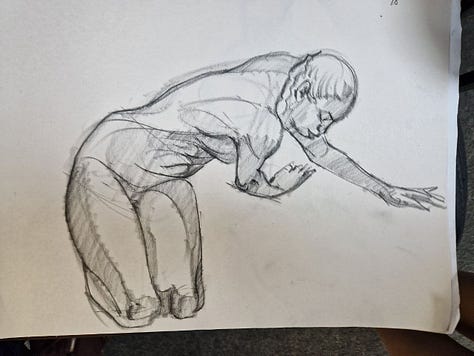 life drawings of female model in cardiff