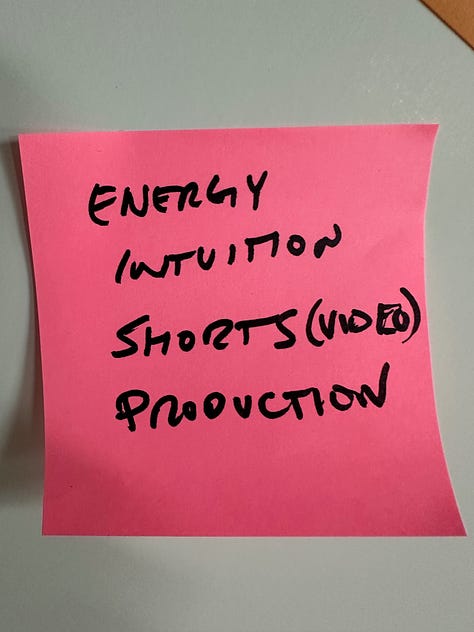 people put their ideas on sticky notes - everything from an electric paramotor glider to getting kids involved, whatever it is!