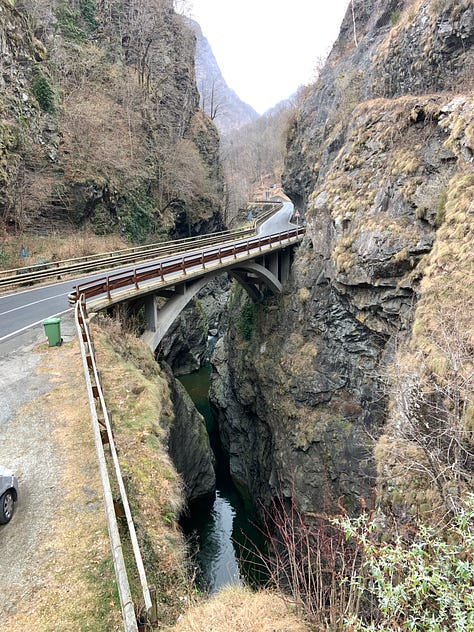 The “Devil's Bridge” Ponte della Gula is not far from Varallo, Italy