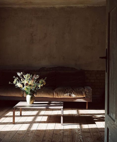 Selection of living spaces in various shades of brown