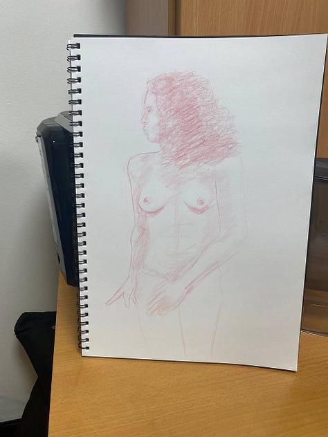 female life model poses and sketches