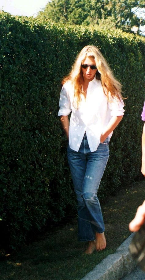 Carolyn Besette Kennedy, Jenna Lyons and Kendall Jenner illustrating the versatility of a button-down