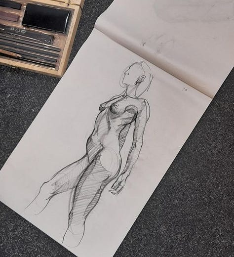 female life model drawing cardiff