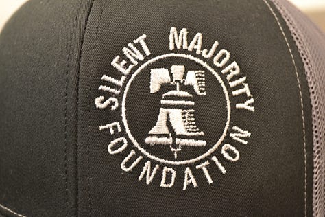 Silent Majority Foundation Logo Trucker Hat Gray/Black