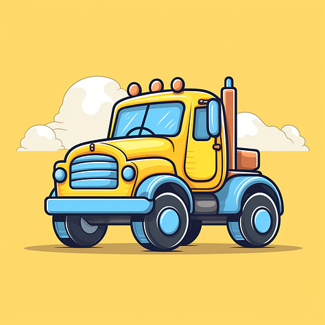 Saturn / toy truck / watch vector art MJ prompt results
