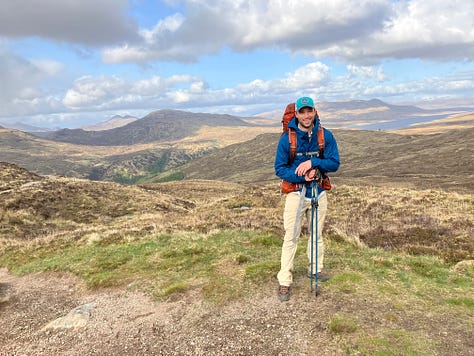 Image of Jake Griggs on Mt. Rainier and along the West Highland Way