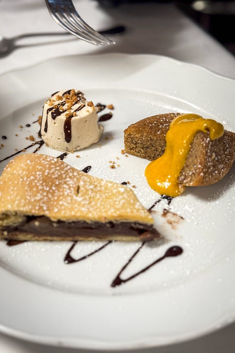 Trattoria Losanna’s trio desserts that draws on their normal a la carte dessert options.