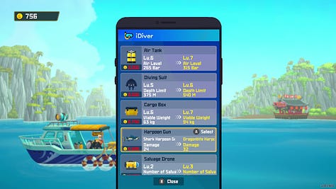 Phone UI, diving store and contacts