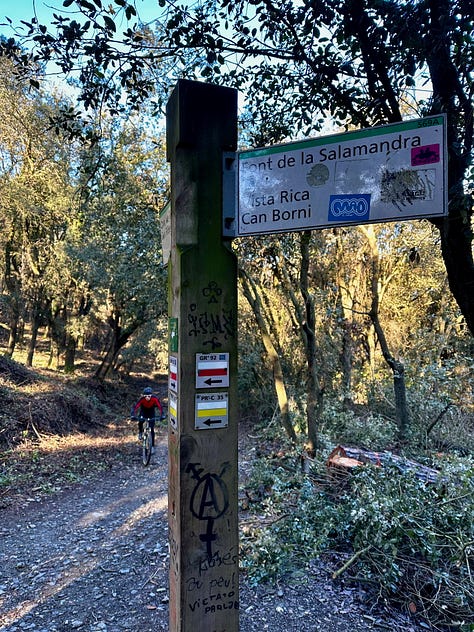 Hiking to the Tibidabo in Barcelona, Catalonia, Spain