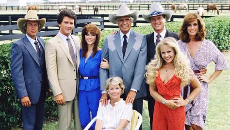 Pictures of the cast of 1) Dallas, 2) Young & the Restless