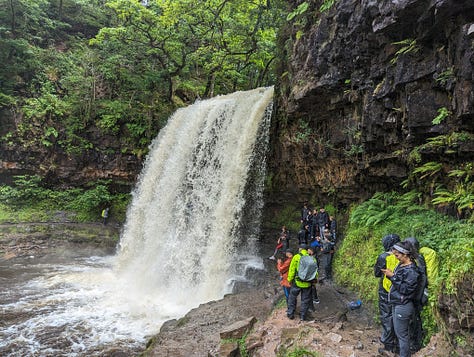 guided walk brecon beacons waterfalls