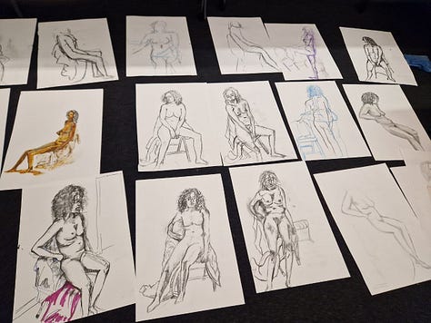 life drawing female nude cardiff aberdare