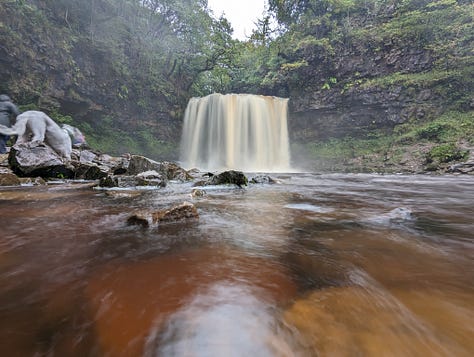 guided walk of the waterfalls of the BBNP with Wales Outdoors