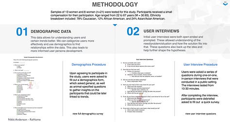 user research case study portfolio