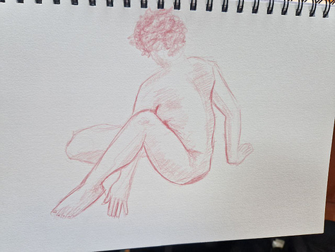 life drawing in Cardiff Bay