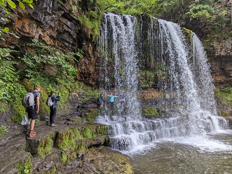 guided waterfall walking in the Brecon Beacons National Park