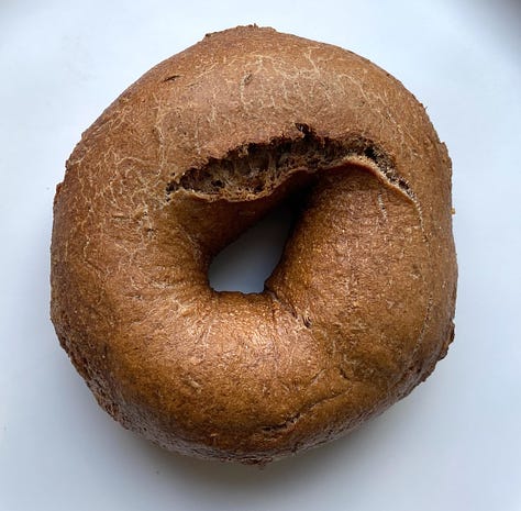 Zylberschtein's pumpernickel bagel