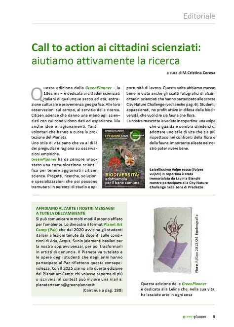 Alcune pagine della GreenPlanner 2025