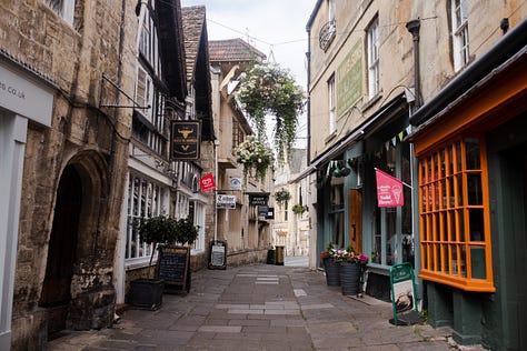 Photos of a quaint, stone-built English town