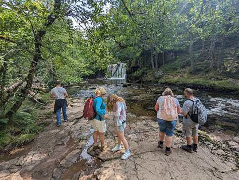 guided walk of the Brecon Beacons waterfalls