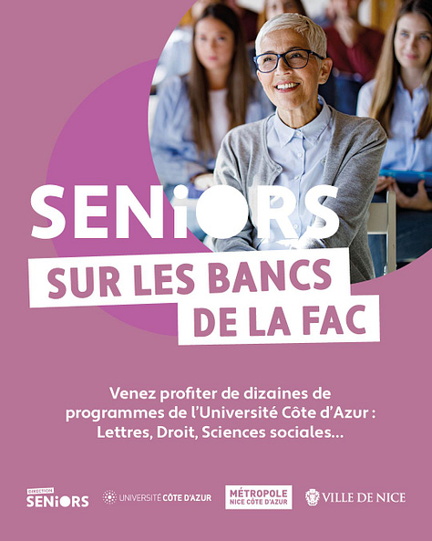 Nice, Maison des Séniors Ouest; Poster, Uni Classes for seniors; Opéra de Nice