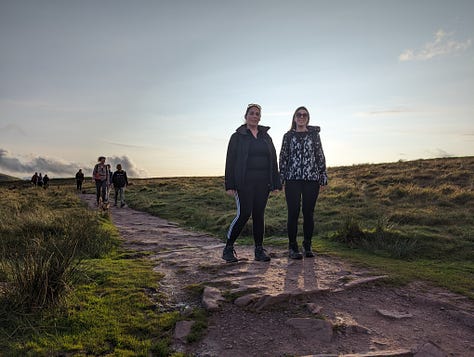 sunset walk up Pen y Fan