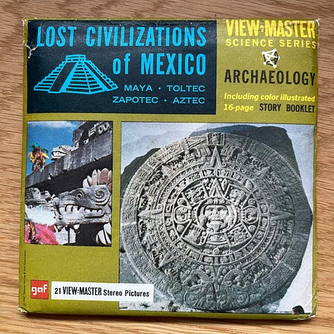 View-Master Science Series: Archaeology, Lost Civilizations of Mexico; Archaeology: Probing the Past; and Astronautics