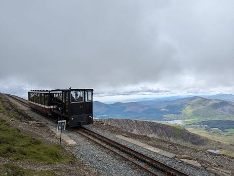 walking up snowdon with a guide