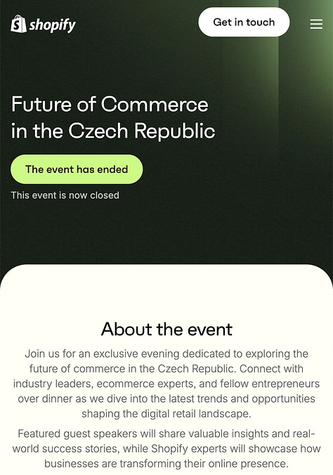 Photos from our first micro-event co-organised with Shopify in Prague.