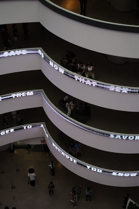 An afternoon at the Guggenheim art museum photographs by food and travel writer Courtney Jill Bishop.