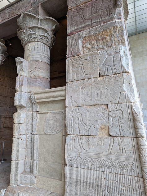 Each image is of the Temple of Dendur at the Metropolitan Museum of Art in New York City.