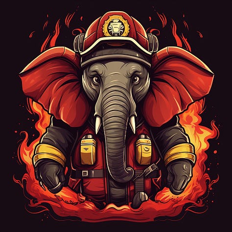 Airline eagle / fire department elephant / tuxedo shop penguin mascot logo prompts