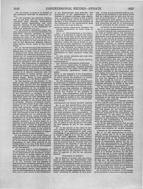 May-Johnson #1 from Congressional Record - Senate of October 3rd, 1945 