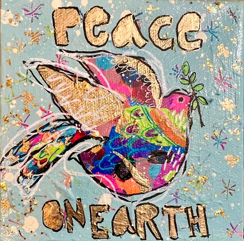 Groovy & Retro "Peace on Earth Doves"