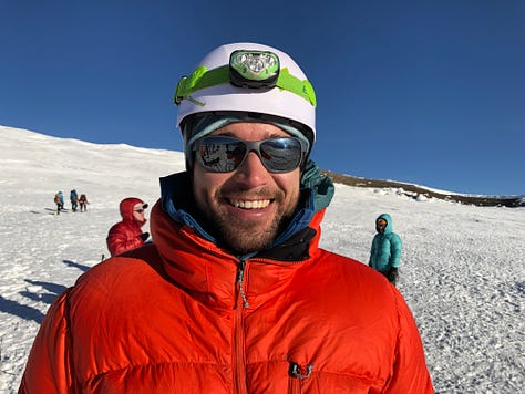 Image of Jake Griggs on Mt. Rainier and along the West Highland Way