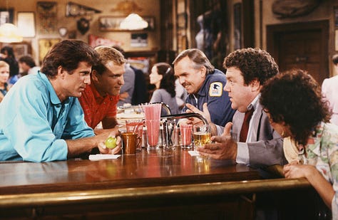 images from different sitcoms with third places