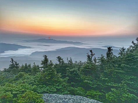 From the tops of Mts Mansfield and Abraham and Camel's Hump