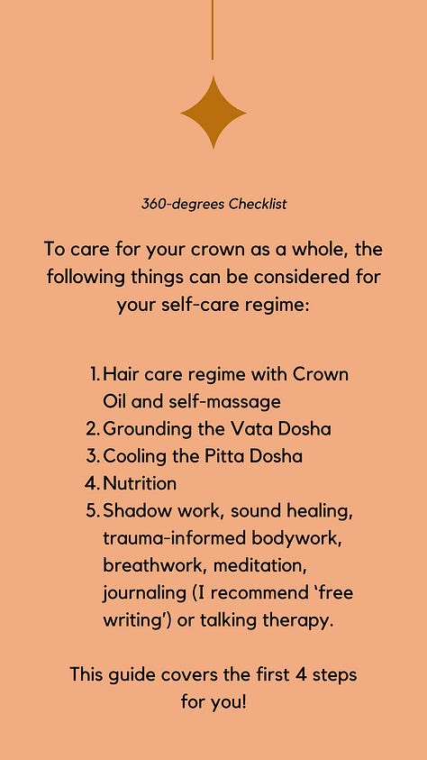 Selfcare guide to stimulate hair growth and reduce hair loss with the help of head massage, ayurvedic herbs, supplements, nutrition and lifestyle as medicine by following guidance for your Dosha