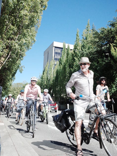 Tours:  Bike with Us: Deliver Goods in the Zero-Emission Delivery Zone, Transit Tour to Tigard’s Power to the Pedal E-Bike Share Pilot, Inviting Joy and Wonder Through Walking: A Forest Bathing-Inspired Experience, TriMet’s Powell Bus Operations Facility, Annual OATS Bike Ride