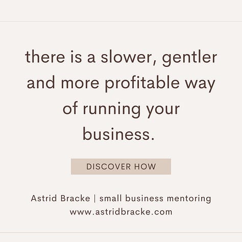 Five pages of an Instagram post asking people to sign up to my newsletter, read my blogposts and work with me 1:1 through www.astridbracke.com