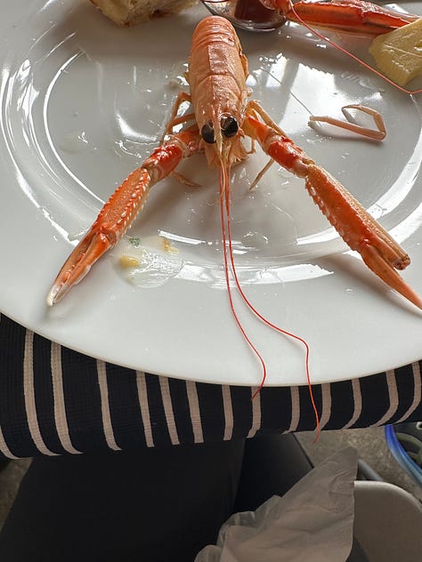 Fresh seafood feast in Portree, Scotland