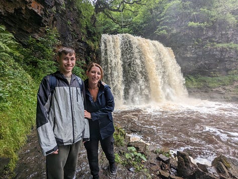 guided hike in the waterfalls area of the brecon beacons national park